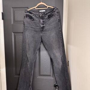 Zara Women's Charcoal Flare Jeans